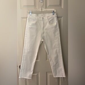 Mother Denim HIGH WAISTED RIDER ANKLE in White/Fairest Of Them All, 30